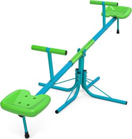 Outdoor Seesaw 360 Degree Rotating Seesaw Playground Equipment (Color: Blue)