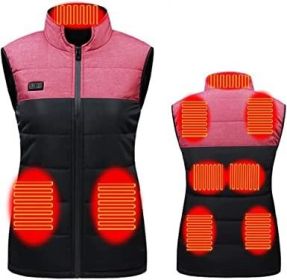 Mens Womens Heated Vests Smart Charging Heating 8 Heated Zones Winter Warm Vests (size: PINK-S)